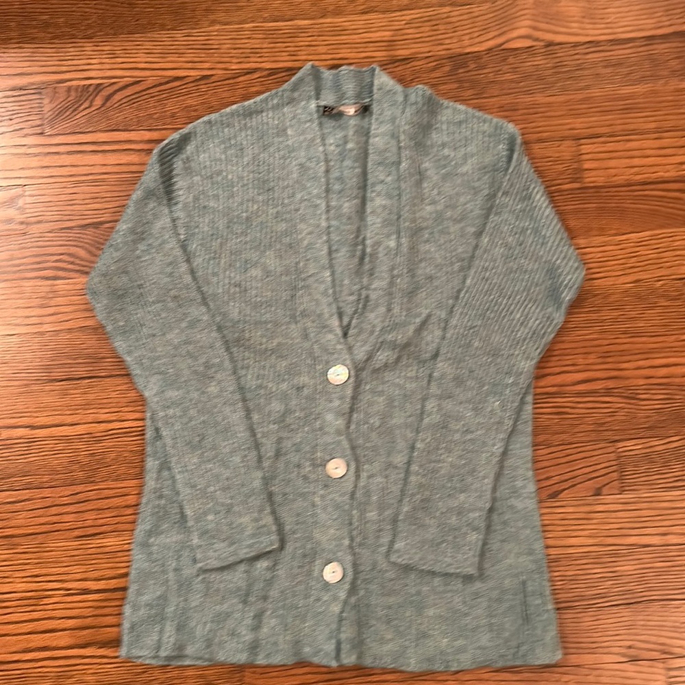 Peruvian Connection Ribbed Boyfriend Cardigan